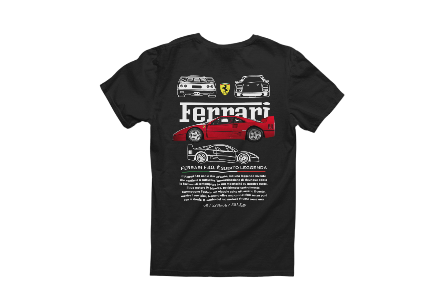 Camiseta Ferrari F40 Rojo