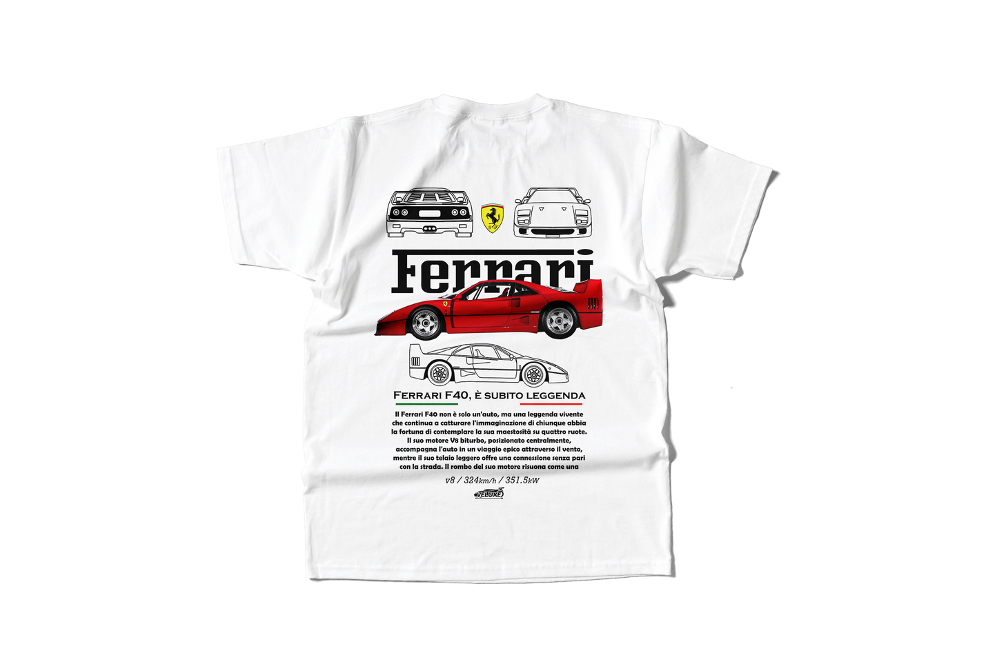 Camiseta Ferrari F40 Rojo