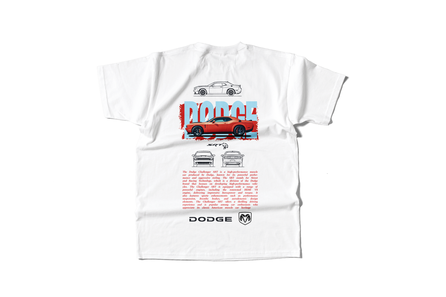 Camiseta Dodge Challenger Naranja